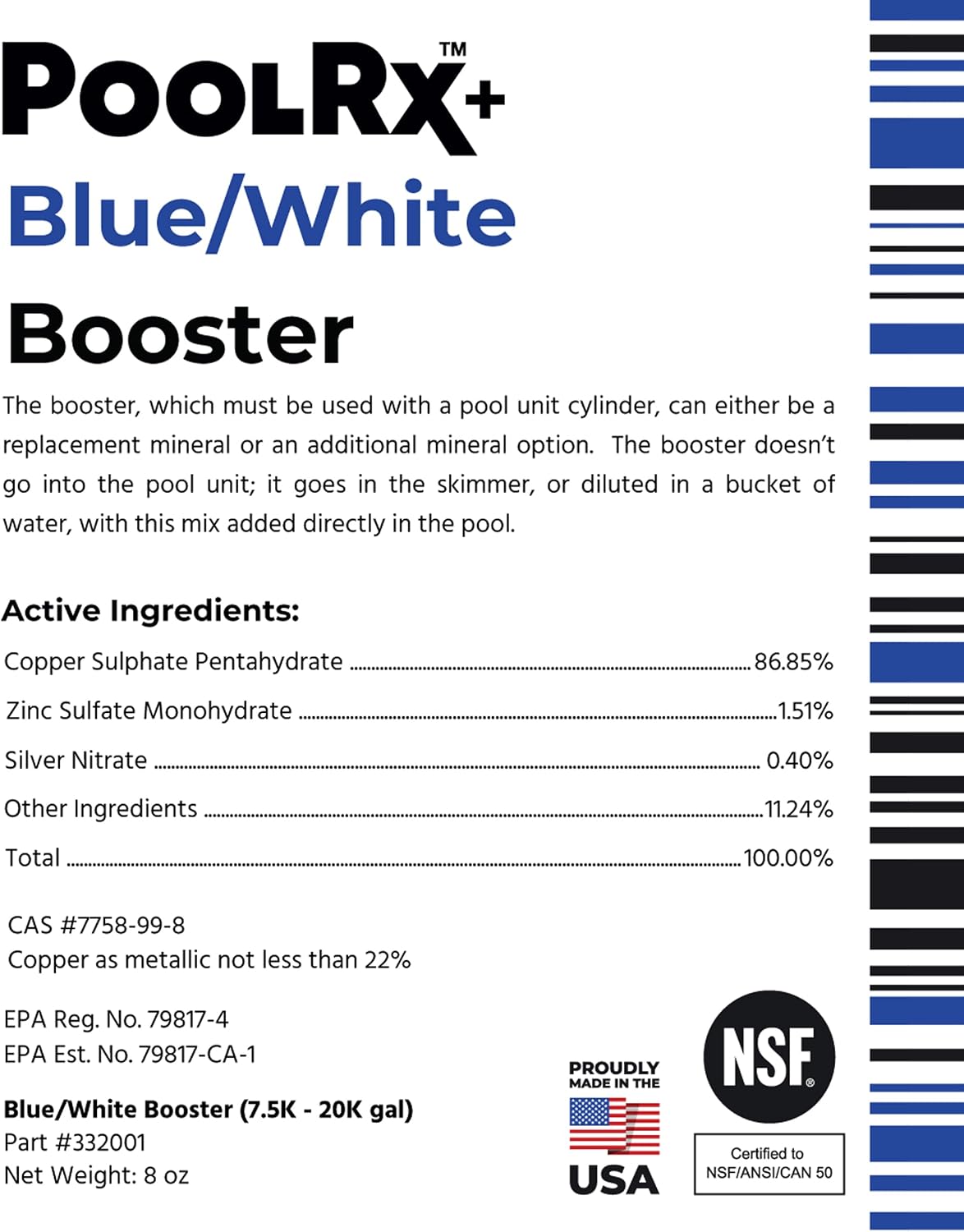 PoolRx+Blue/White Booster (7.5K - 20K Gallons)