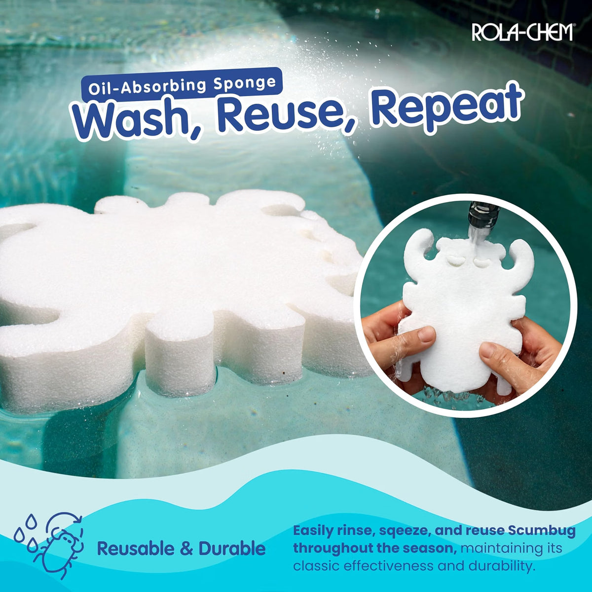 Rola-Chem Scumbug Hot Tub Scum Absorber 2 Pack