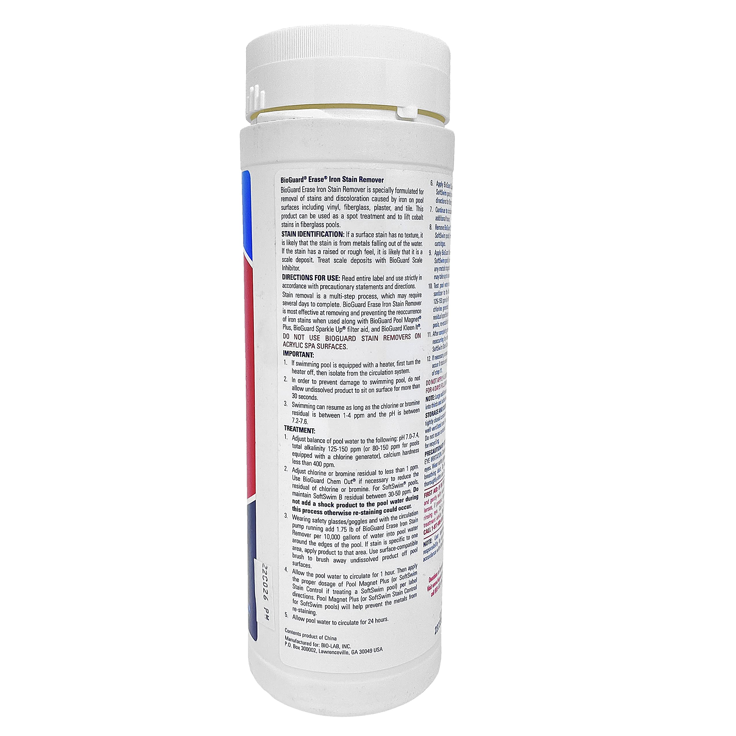 BioGuard Erase Iron Stain Remover, 1.75 lb, Single Pack
