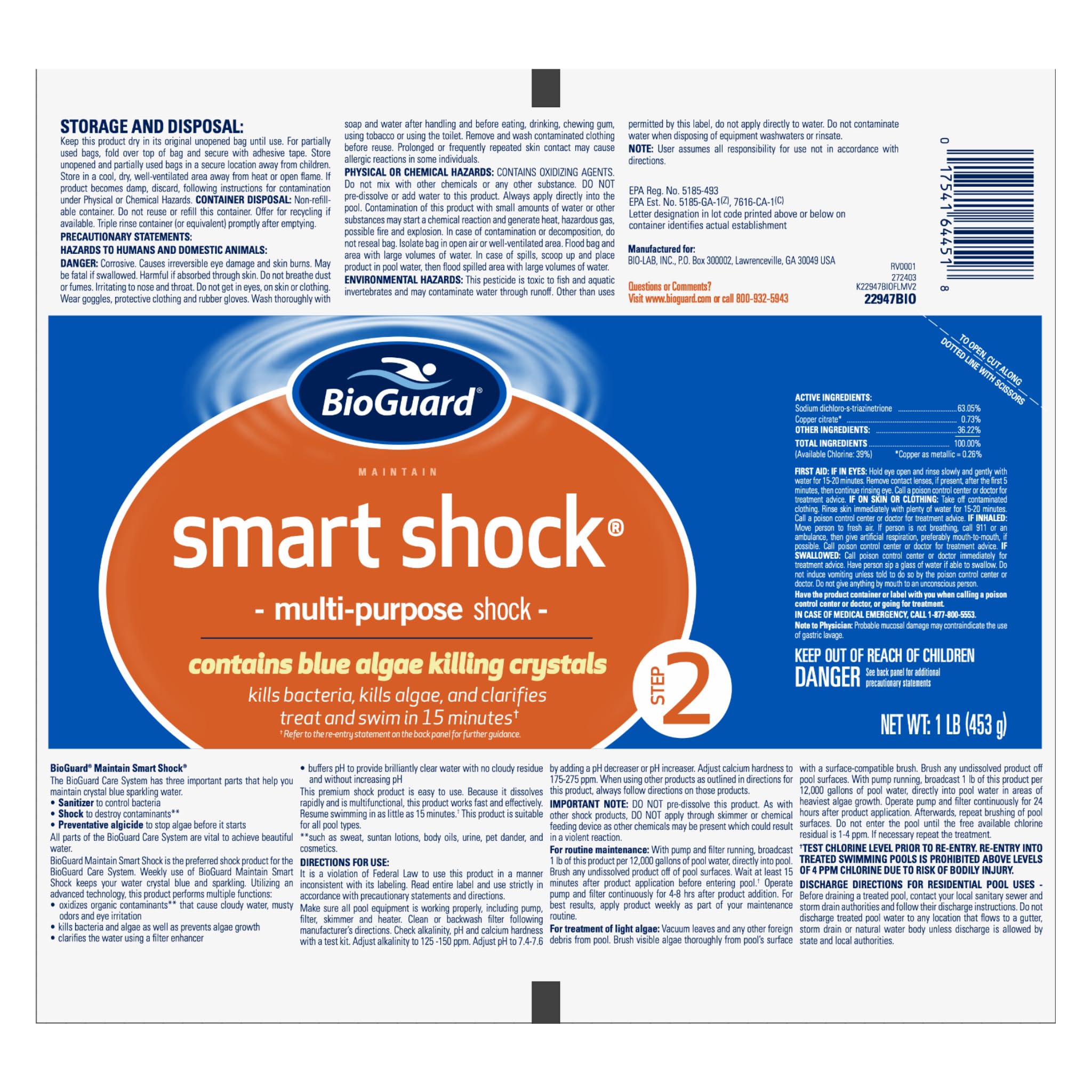 BioGuard Smart Shock, 1 lb, 24 Pack
