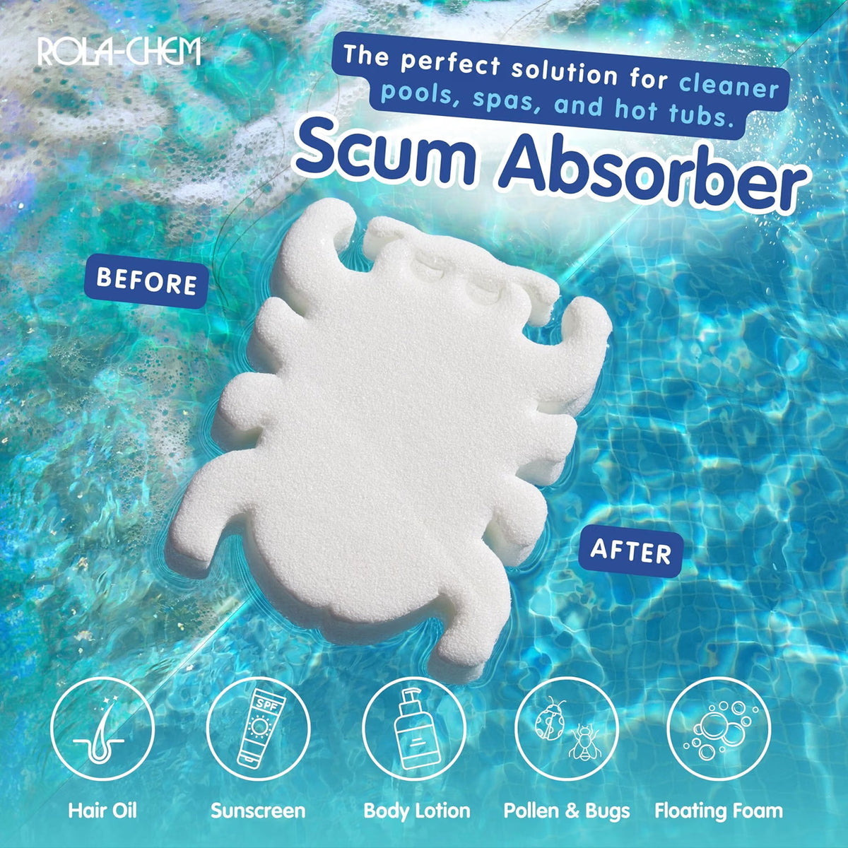 Rola-Chem Scumbug Hot Tub Scum Absorber 2 Pack