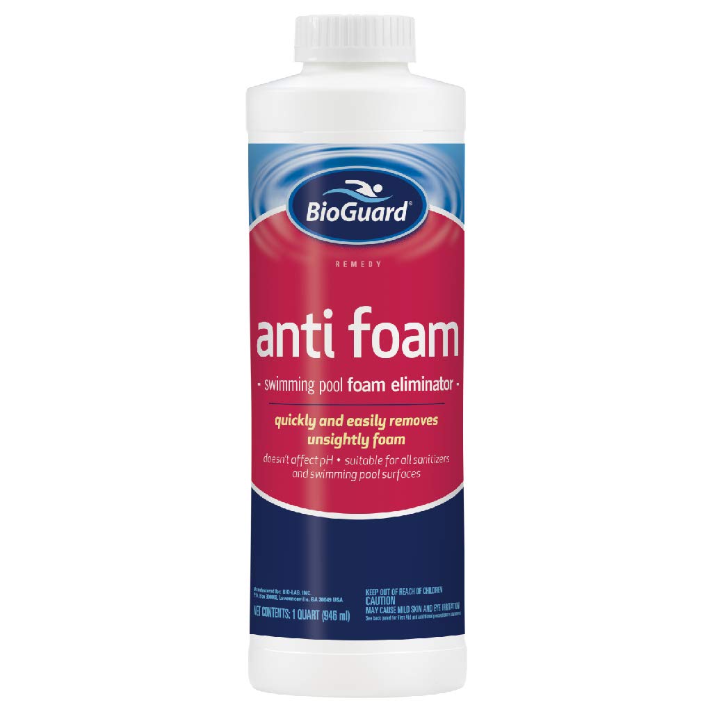 BioGuard Anti Foam Swimming Pool Foam Eliminator, 1 Quart, Single Pack