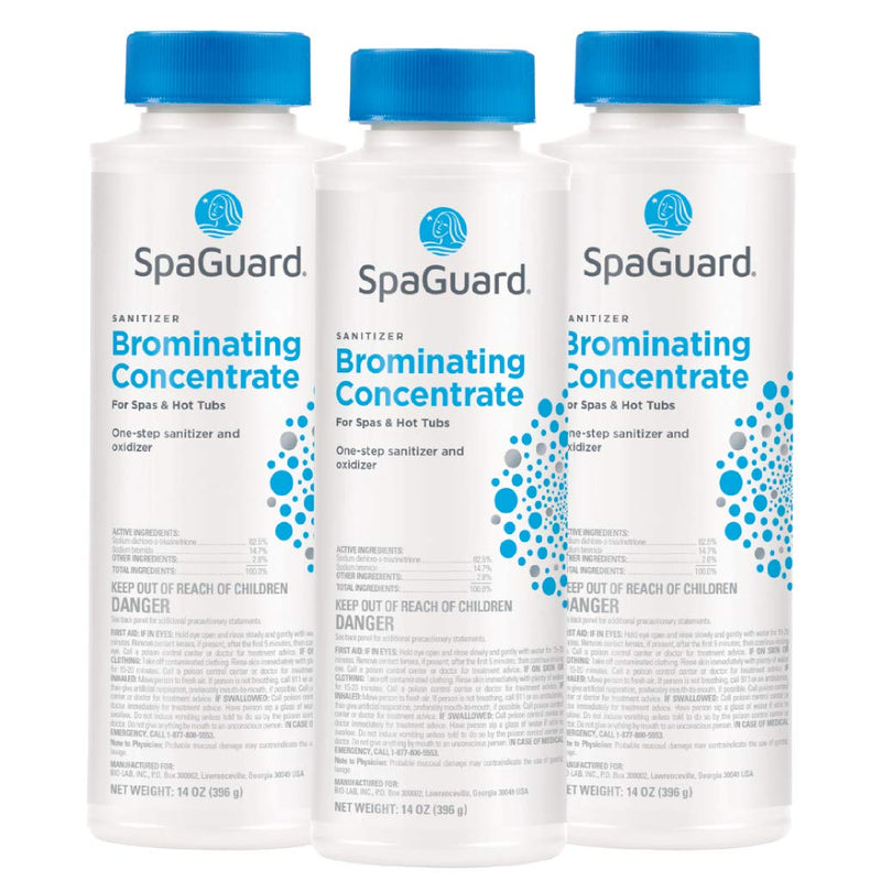 SpaGuard Brominating Concentrate for Spas & Hot Tubs, 14 oz, 3 Pack