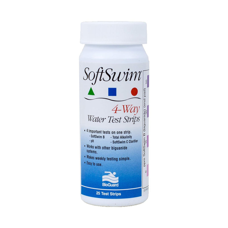 BioGuard SoftSwim 4-Way Test Strips (25 Strips)