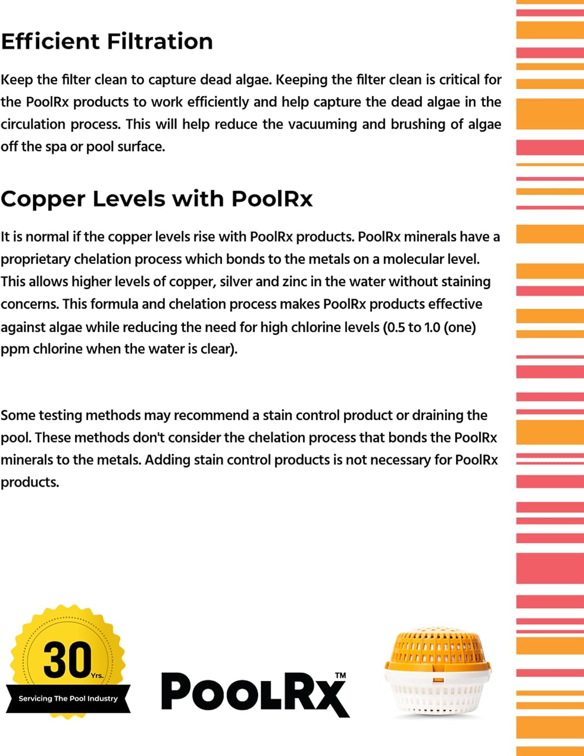 PoolRx+ Orange/White (5K - 7.5K Gallons)