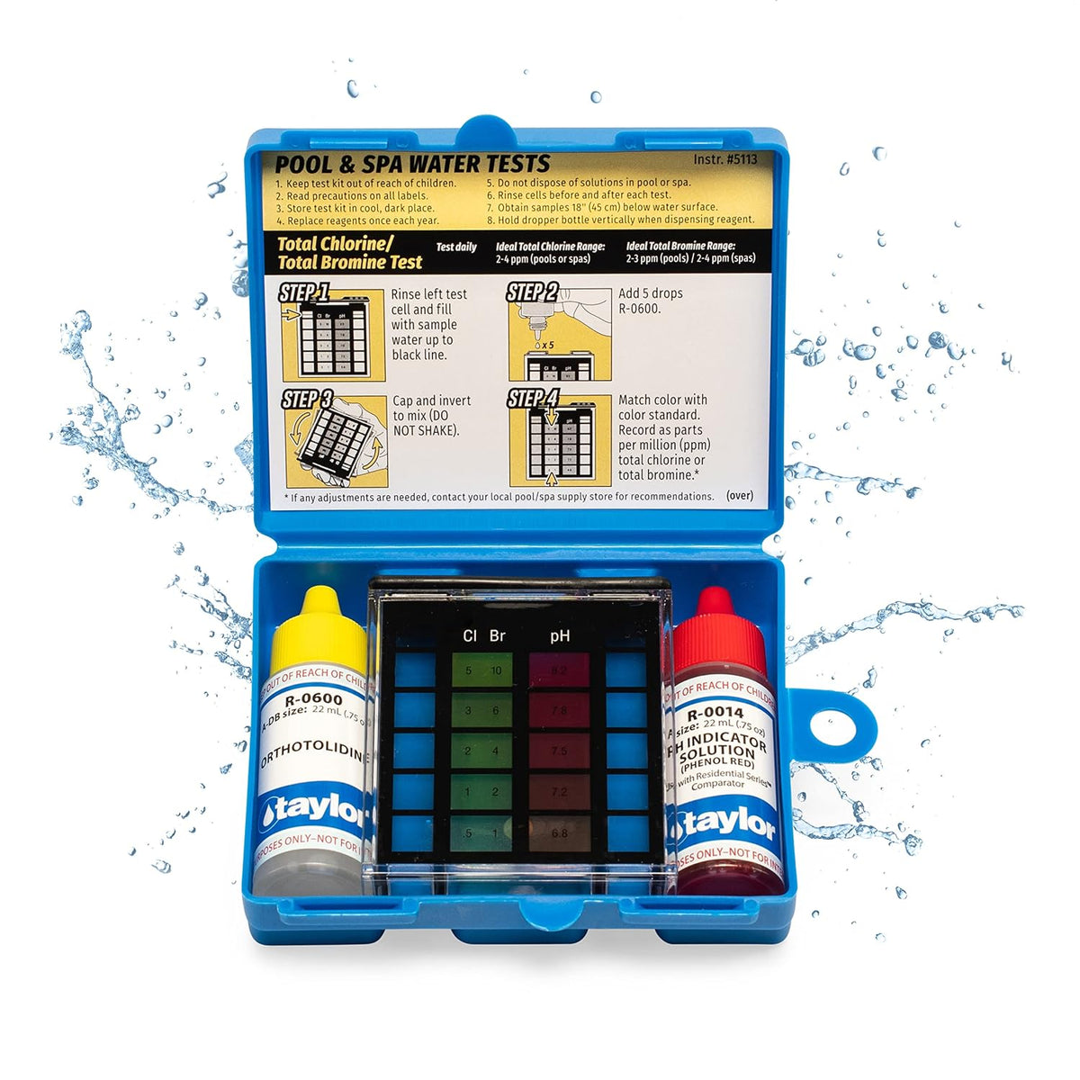 Taylor Technologies K-1000 Basic Pool & Spa Test Kit