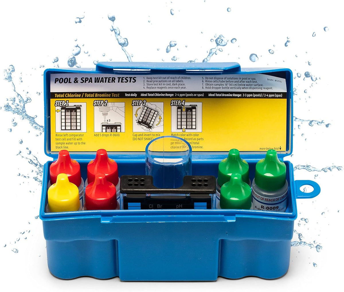 Taylor Technologies K-1003 OTO, 6-in-1 Pool Test Kit