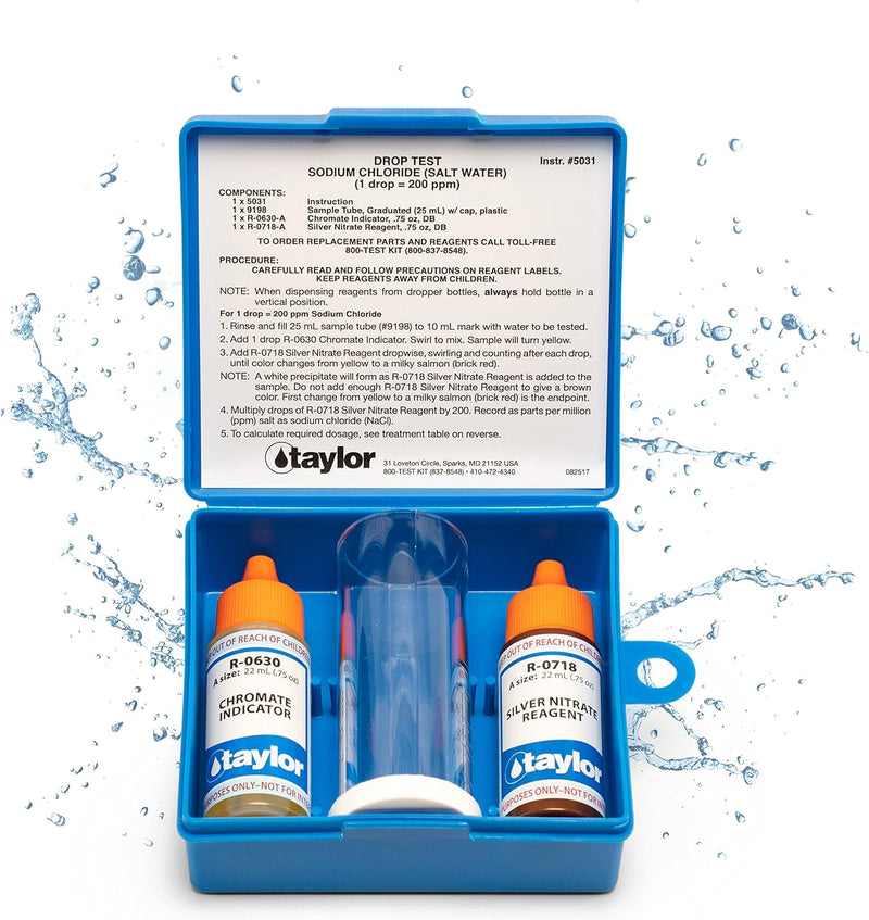 Taylor Technologies K-1766, Pool and Spa Sodium Chloride Test Kit