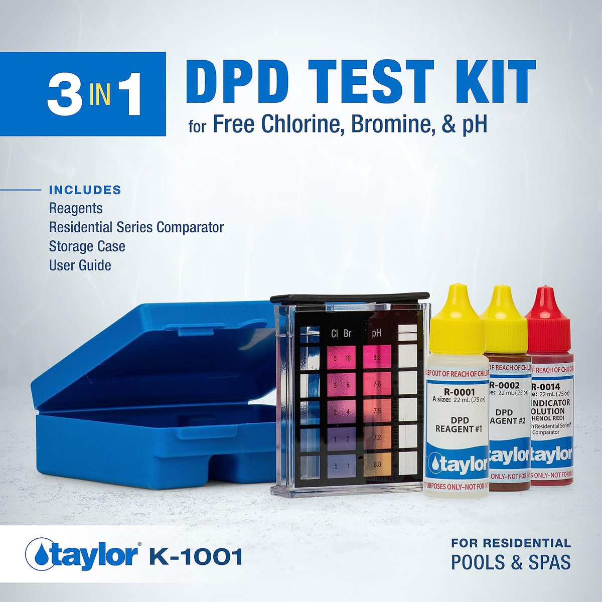 Taylor Technologies K-1001 Basic DPD Pool & Spa Test Kit