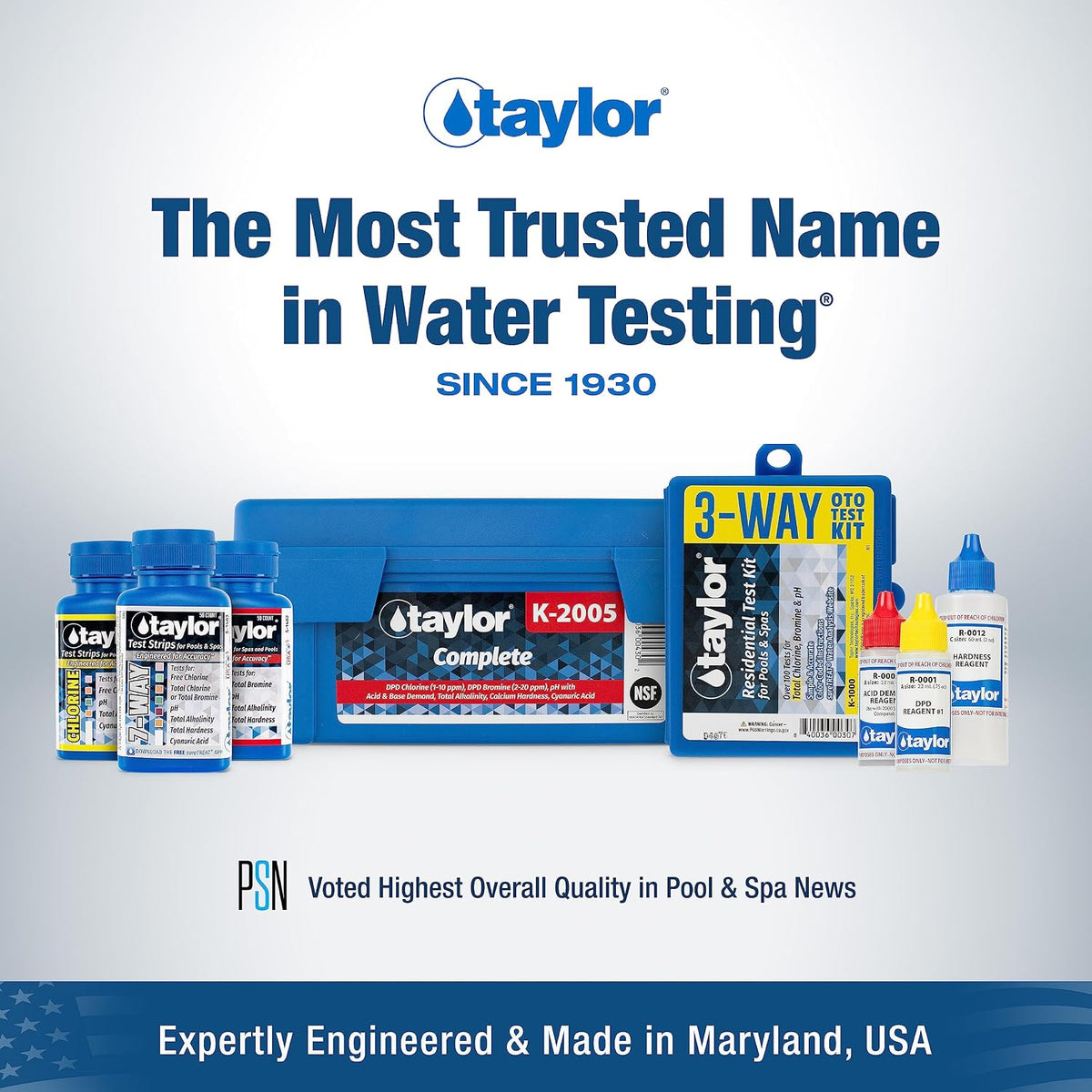 Taylor Technologies K-1000 Basic Pool & Spa Test Kit