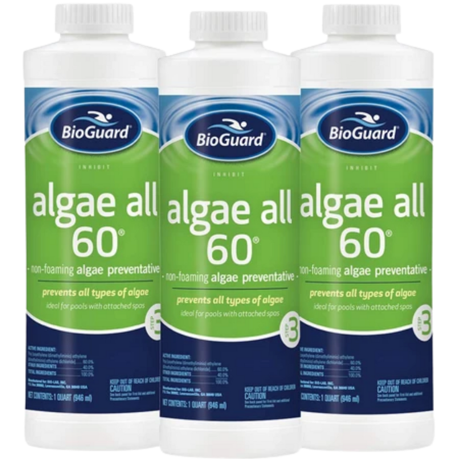 BioGuard Algae All 60, 1 Quart, Pack of 3